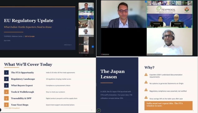 Texprocil webinar: EU Regulatory Update - What Indian Textile Exporters Need to Know